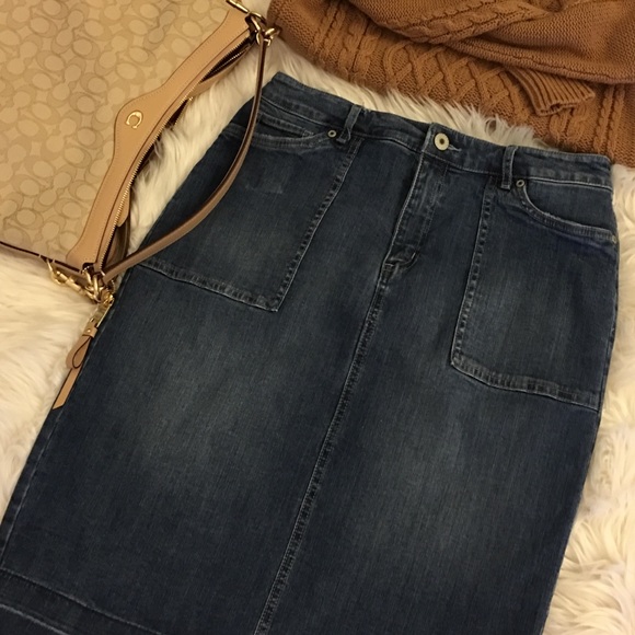 Christopher & Banks Dresses & Skirts - Denim midi skirt